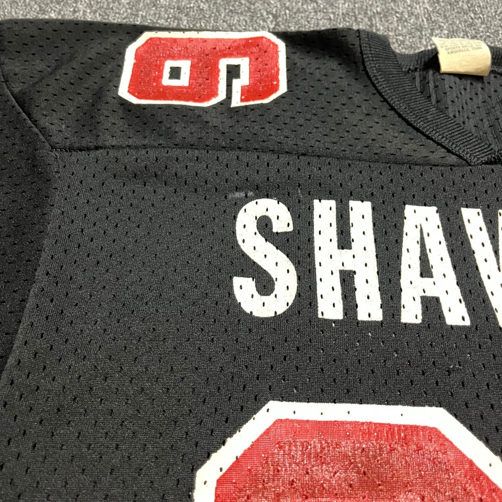 Vintage Sports‎ Belle Shawnee Football Jersey 36 Black Mesh Red No Size - Picture 9 of 11